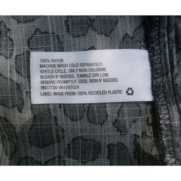 a new day Grey Leopard Button Up Long Sleeve Midi Dress - Picture 5 of 5